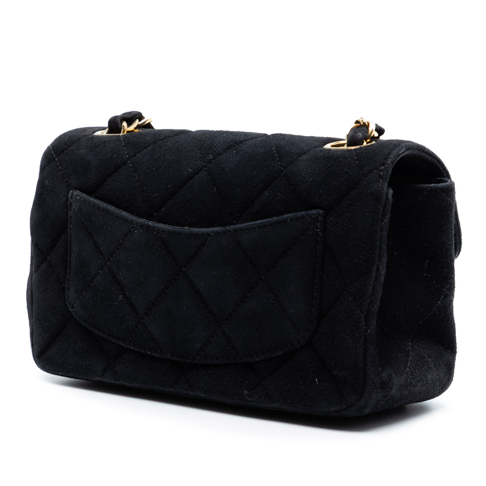 Pre-Loved Chanel Extra Mini Rectangular Classic Suede Single Flap - Picture 2 of 7